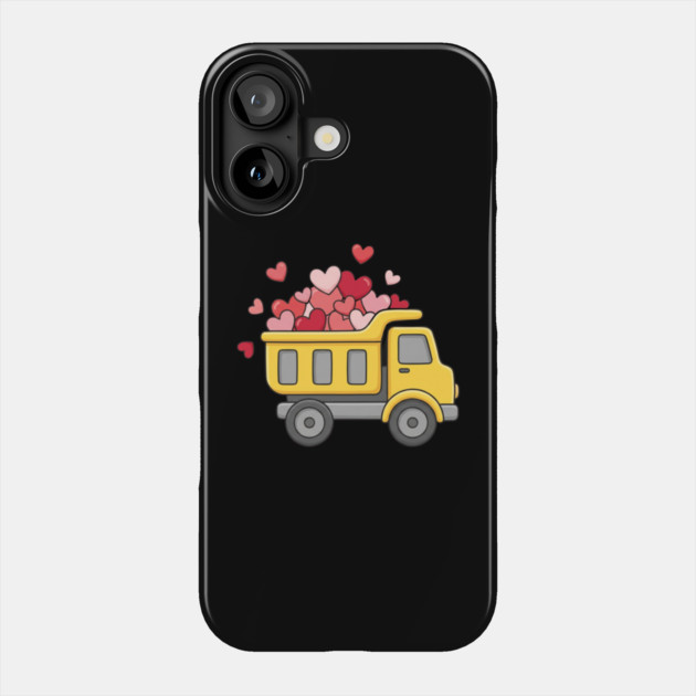 Love Truck Dump Truck Valentine's Day Phone Case by ArtistTee ⭐⭐⭐⭐⭐