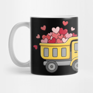 Love Truck Dump Truck Valentine's Day Mug