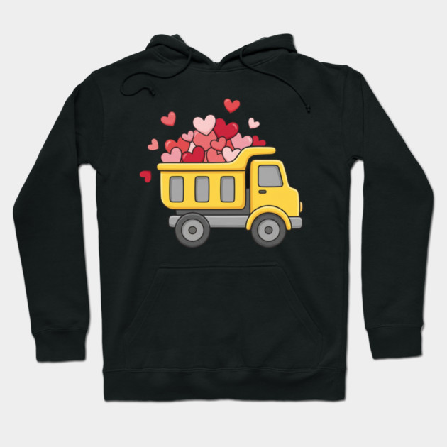 Love Truck Dump Truck Valentine's Day Hoodie by ArtistTee ⭐⭐⭐⭐⭐