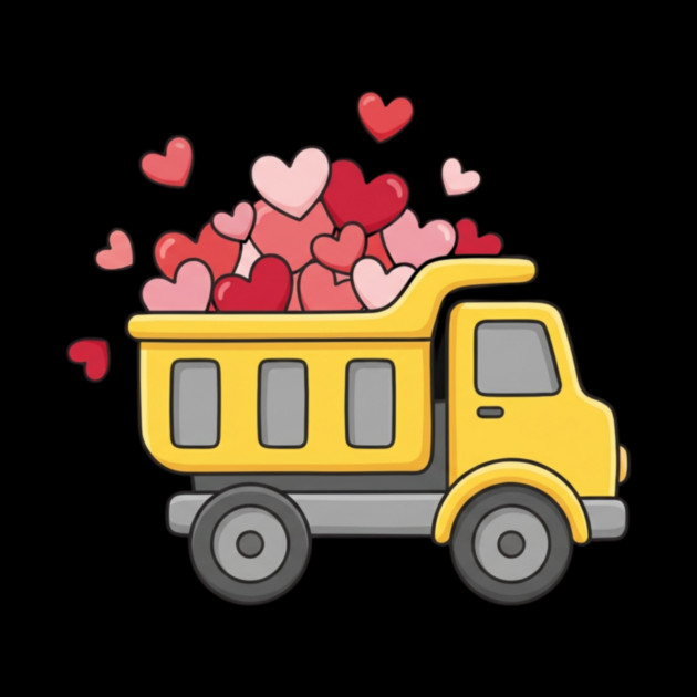 Love Truck Dump Truck Valentine's Day by ArtistTee ⭐⭐⭐⭐⭐