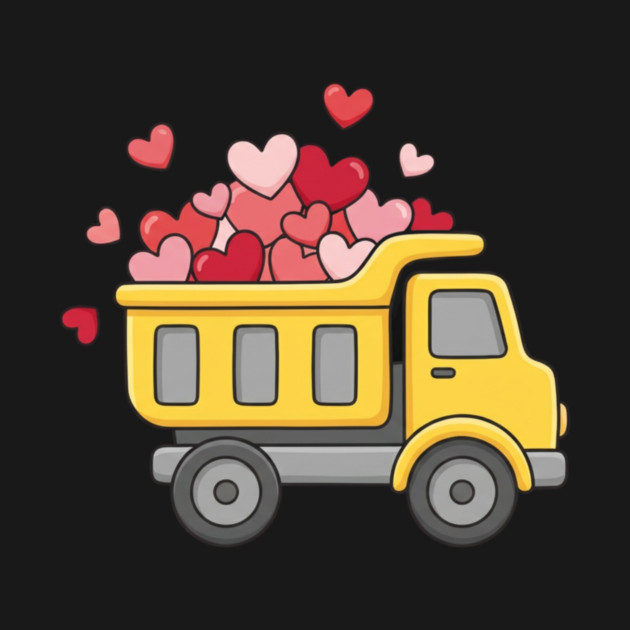 Love Truck Dump Truck Valentine's Day by ArtistTee ⭐⭐⭐⭐⭐
