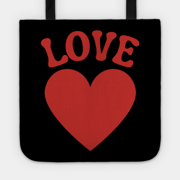 Love Heart Valentine Tote by Creatifly Graphic Tees