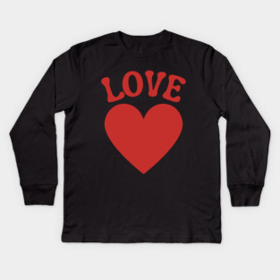 Love Heart Valentine Kids Long Sleeve T-Shirt