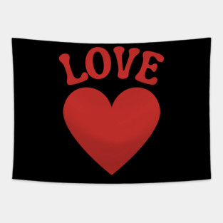 Love Heart Valentine Tapestry