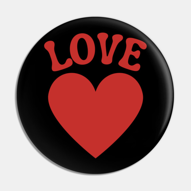 Love Heart Valentine Pin by Creatifly Graphic Tees