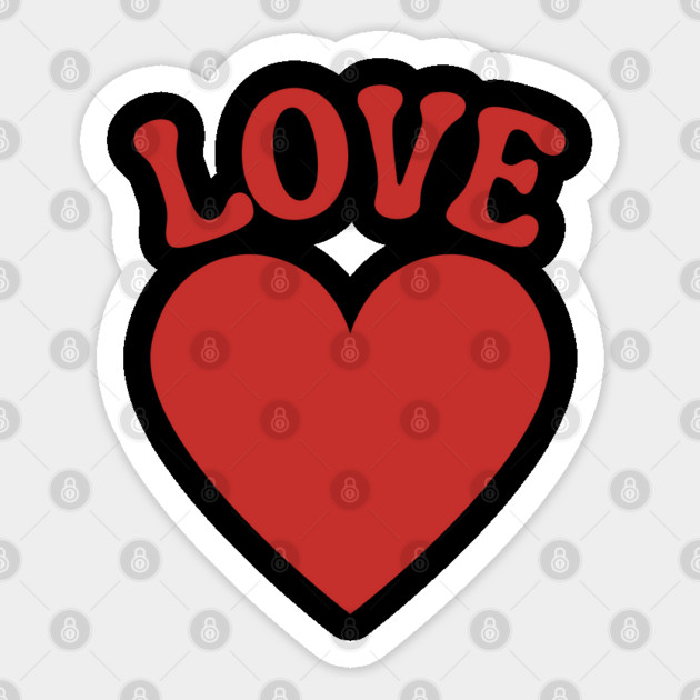 Love Heart Valentine Sticker by Creatifly Graphic Tees