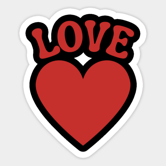 Love Heart Valentine Magnet by Creatifly Graphic Tees