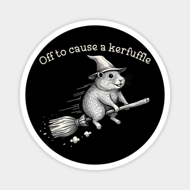 Off to Cause a Kerfuffle Whimsical Capy Wizard Meme Capybara Magnet by Donald's Store 2