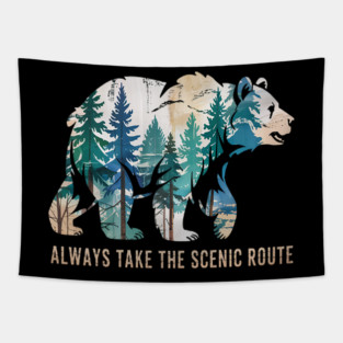Always Take The Scenic Route Tapestry