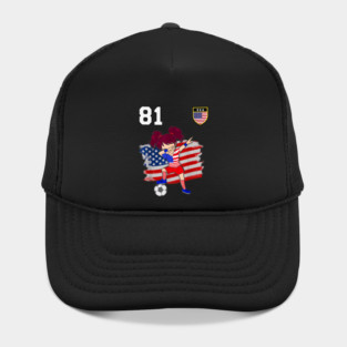 American USA Flag Soccer Jersey Favorite Lucky Number 81 Women Men Hat