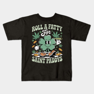 Saint Paddys Irish Weed Marijuana THC St Patrick Day Kids T-Shirt