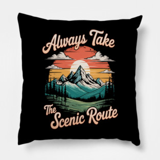 Take the Scenic Route Pillow