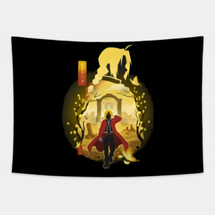 Edward Elric - Fullmetal Alchemist Brotherhood - Silhouette Art Tapestry