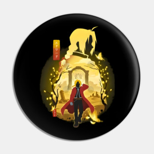 Edward Elric - Fullmetal Alchemist Brotherhood - Silhouette Art Pin