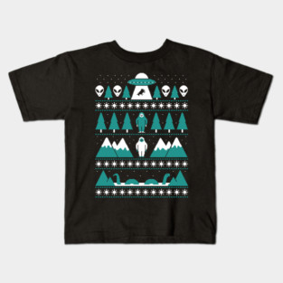 Paranormal Christmas Sweater Kids T-Shirt
