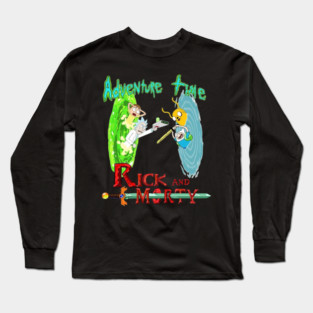 Rick and Morty Adventure Time Mashup Long Sleeve T-Shirt