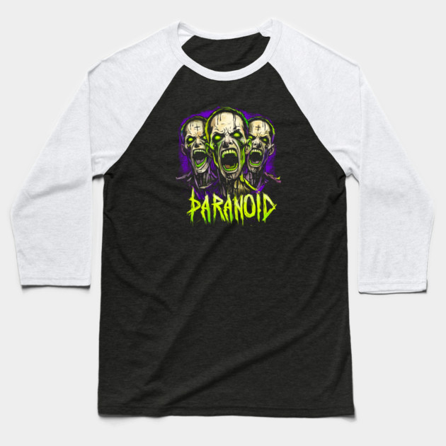 PARANOID Baseball T-Shirt by artslaves