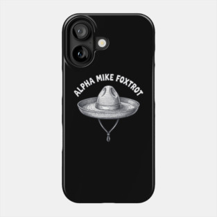 Alpha Mike Foxtrot Gamer Victory Code Military Humor Phone Case
