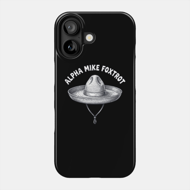 Alpha Mike Foxtrot Gamer Victory Code Military Humor Phone Case by belownormal