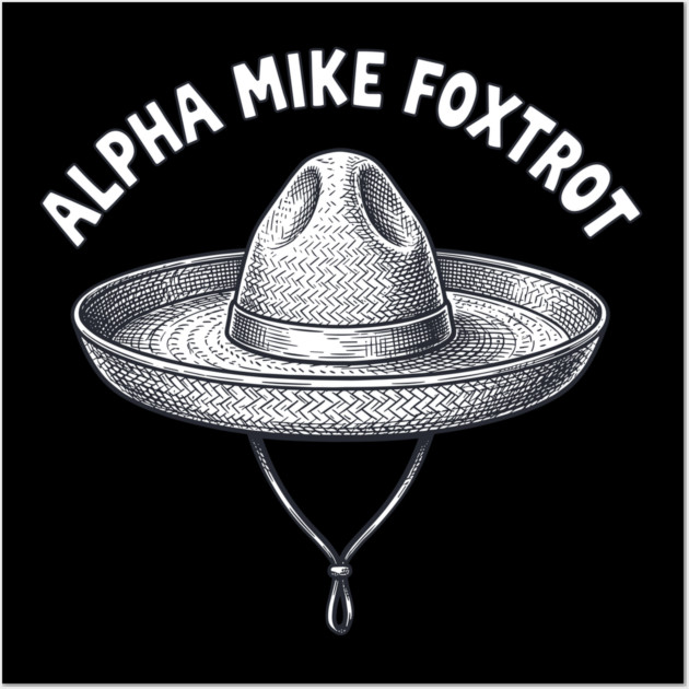 Alpha Mike Foxtrot Gamer Victory Code Military Humor Wall Art by belownormal