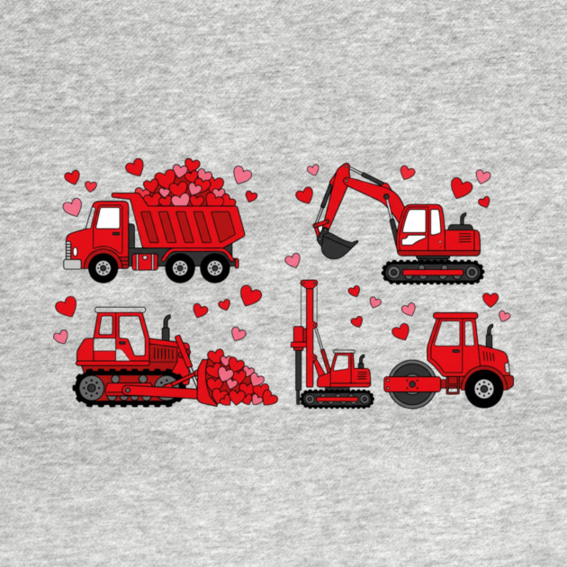 Valentine's Day Construction Vehicles Love Gift by ArtistTee ⭐⭐⭐⭐⭐