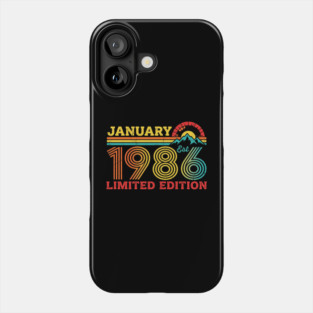 January 1986 Est. Limited Edition Birthday Phone Case