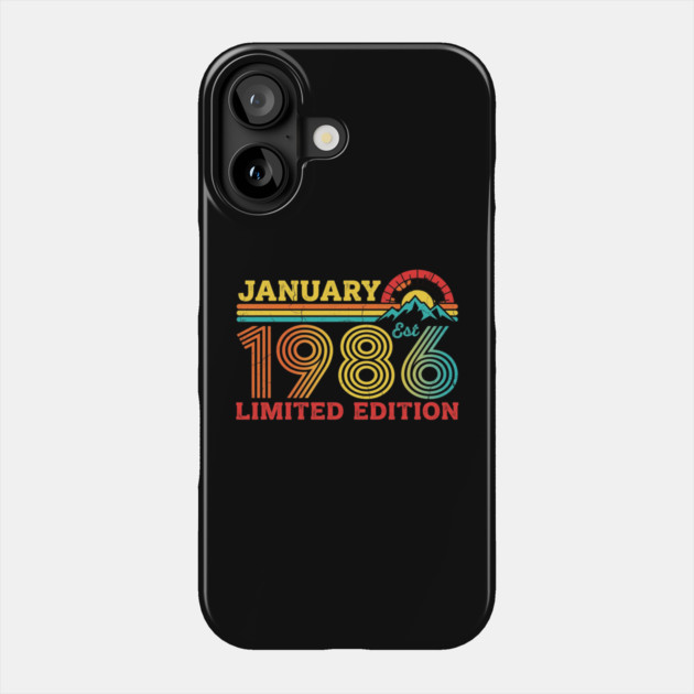 January 1986 Est. Limited Edition Birthday Phone Case by ArtistTee ⭐⭐⭐⭐⭐