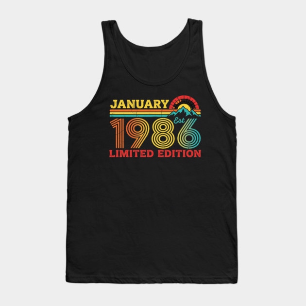 January 1986 Est. Limited Edition Birthday Tank Top by ArtistTee ⭐⭐⭐⭐⭐