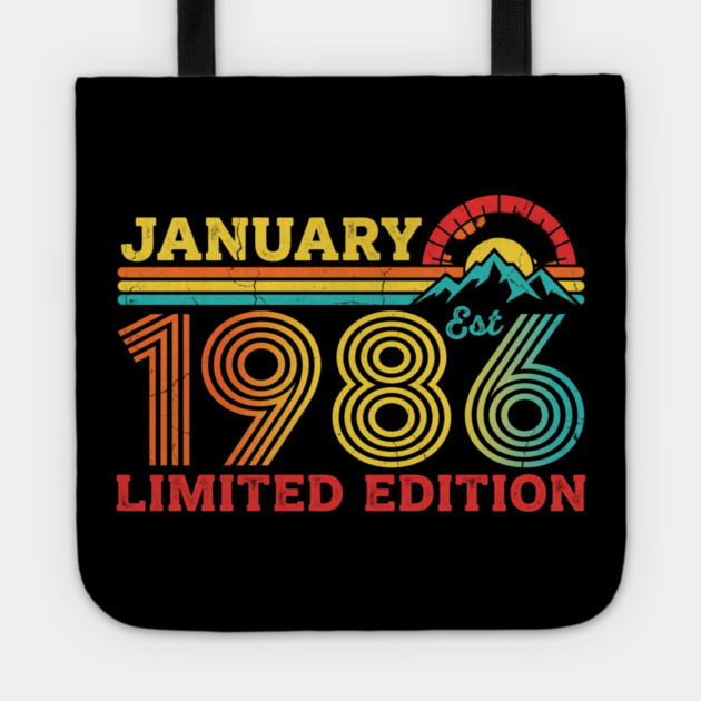 January 1986 Est. Limited Edition Birthday Tote by ArtistTee ⭐⭐⭐⭐⭐