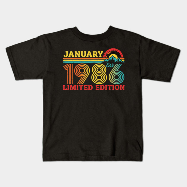 January 1986 Est. Limited Edition Birthday Kids T-Shirt by ArtistTee ⭐⭐⭐⭐⭐