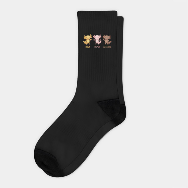 Rock Paper Scissors Axolotl Funny Game Socks by ArtistTee ⭐⭐⭐⭐⭐