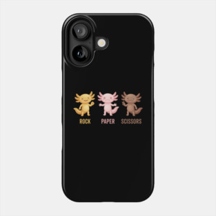 Rock Paper Scissors Axolotl Funny Game Phone Case