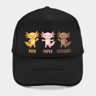 Rock Paper Scissors Axolotl Funny Game Hat
