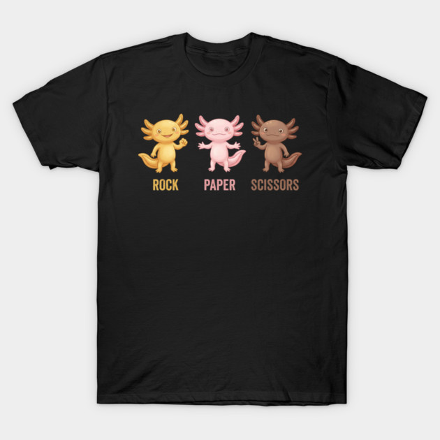 Rock Paper Scissors Axolotl Funny Game T-Shirt by ArtistTee ⭐⭐⭐⭐⭐