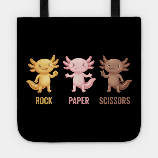 Rock Paper Scissors Axolotl Funny Game Tote by ArtistTee ⭐⭐⭐⭐⭐