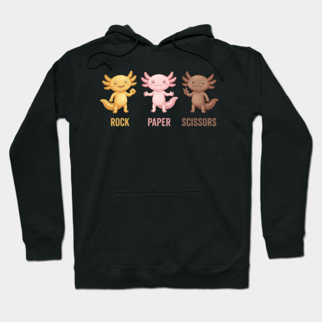 Rock Paper Scissors Axolotl Funny Game Hoodie by ArtistTee ⭐⭐⭐⭐⭐