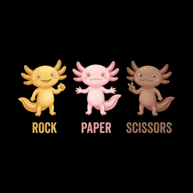 Rock Paper Scissors Axolotl Funny Game by ArtistTee ⭐⭐⭐⭐⭐