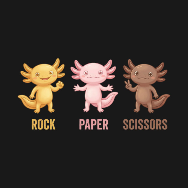 Rock Paper Scissors Axolotl Funny Game by ArtistTee ⭐⭐⭐⭐⭐