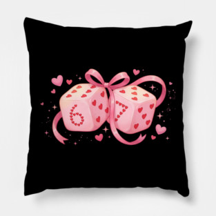 Six And Seven Dice Love Valentine's Day Pillow