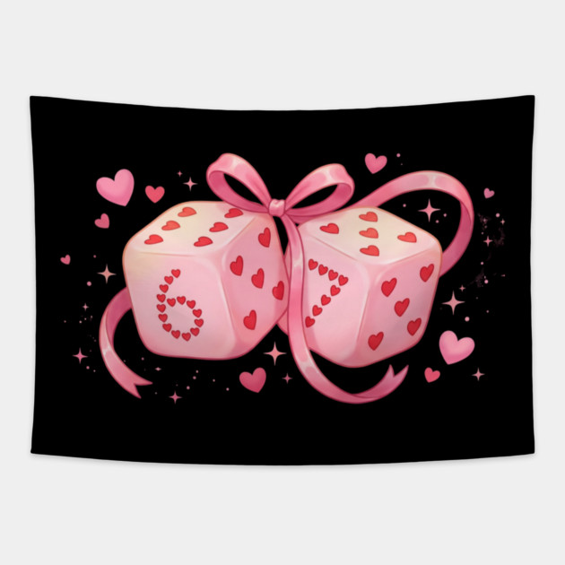 Six And Seven Dice Love Valentine's Day Tapestry by ArtistTee ⭐⭐⭐⭐⭐