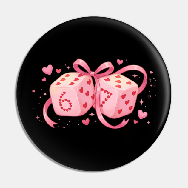 Six And Seven Dice Love Valentine's Day Pin by ArtistTee ⭐⭐⭐⭐⭐