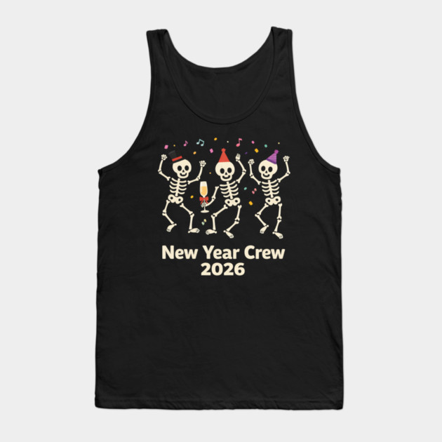 Nurse Skeleton New Year Crew 2026 Funny ER ICU Party Humor Tank Top by shirtlux