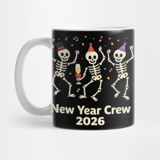 Nurse Skeleton New Year Crew 2026 Funny ER ICU Party Humor Mug