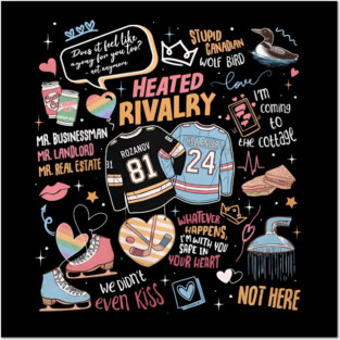 Heated Rivalry Romance - Hollanov Couple Romance Book, Hockey Rivals Couple, Movie Book Posters and Art