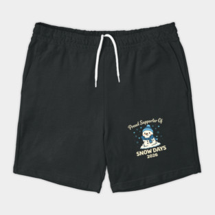 Funny Proud Supporter Snow Days Teacher Crew Winter Humor Shorts