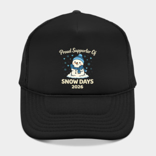 Funny Proud Supporter Snow Days Teacher Crew Winter Humor Hat