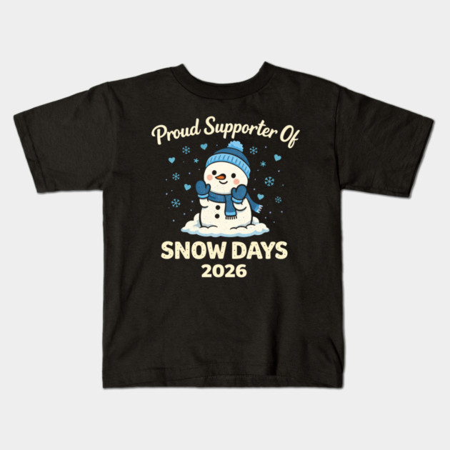 Funny Proud Supporter Snow Days Teacher Crew Winter Humor Kids T-Shirt by shirtlux