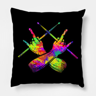 Drummer, Drummer, Drumsticks, Rock Pillow
