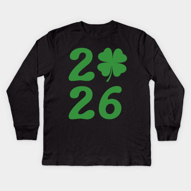 St Patricks Day 2026 Kids Long Sleeve T-Shirt by Creatifly Graphic Tees