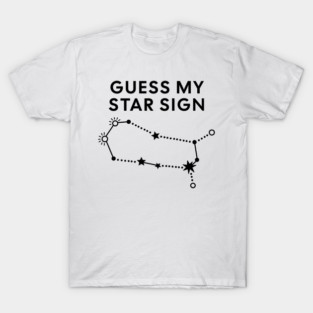 Guess My Star Sign – Gemini Zodiac, Astrology Constellation - Black Prin T-Shirt